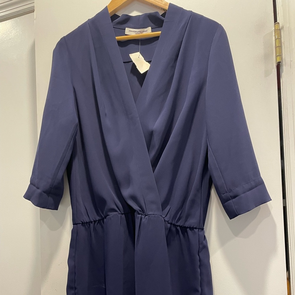 AMANDA UPRICHARD navy blue dress size M, NWT!